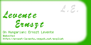 levente ernszt business card